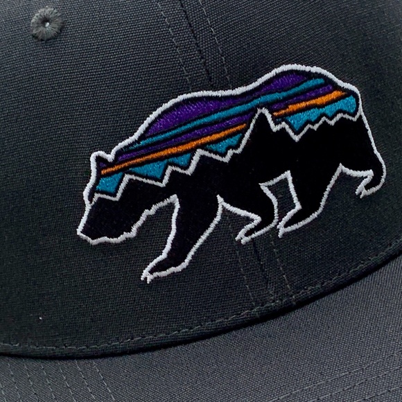 NWT Patagonia Bear Trucker Hat - Dark Grey - Picture 4 of 4